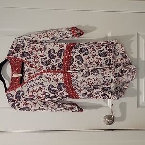 Shorts boho romper, paisley design